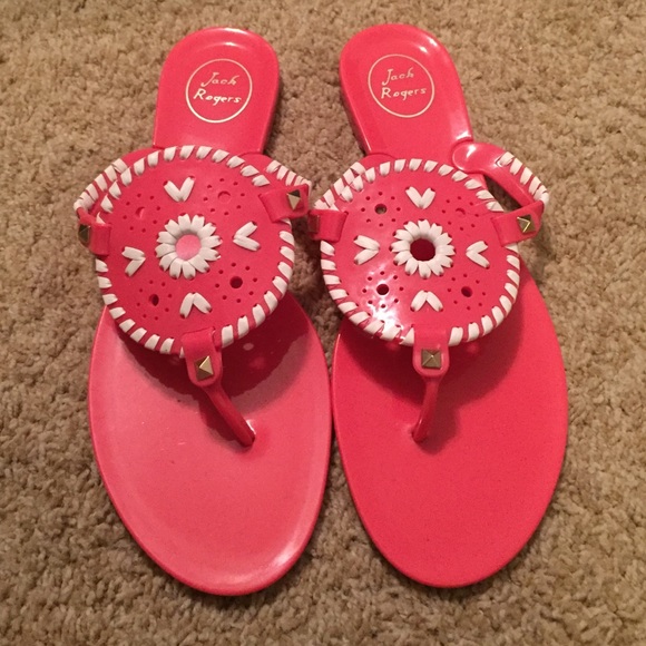 Hot Pink Jack Rogers Georgica Jelly Sandals!
