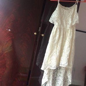 GUESS high low dress with lace