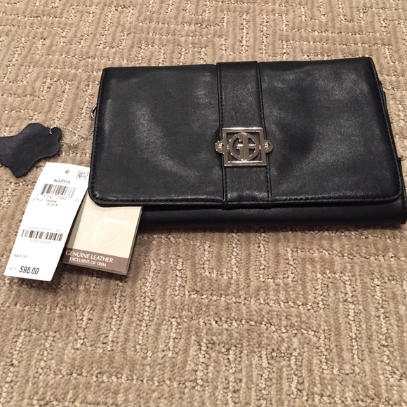 NWT Giani Bernini Black Leather Clutch