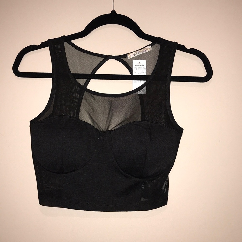 NWT Black Crop Top