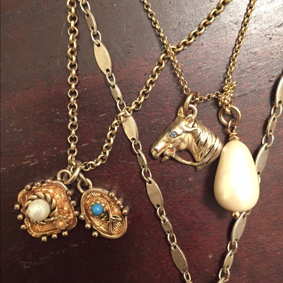 Gold Chain Charm Necklaces - Picture 3 of 4