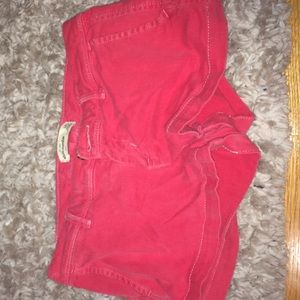Red Abercrombie kid shorts