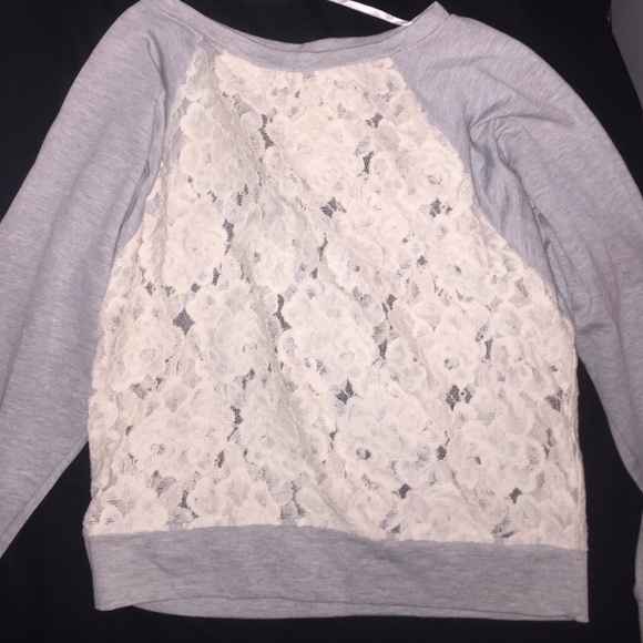 Lace sweatshirt