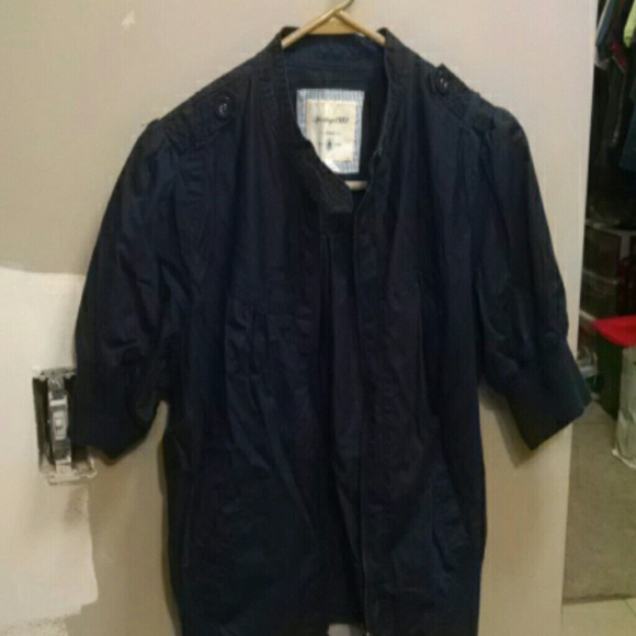 Navy blue bomber jacket