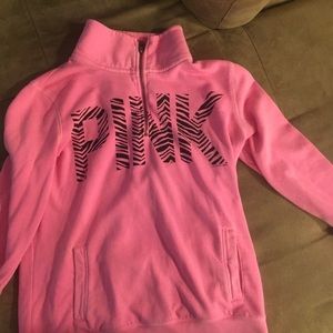 Victoria's Secret pink quarter zip sweatshirt