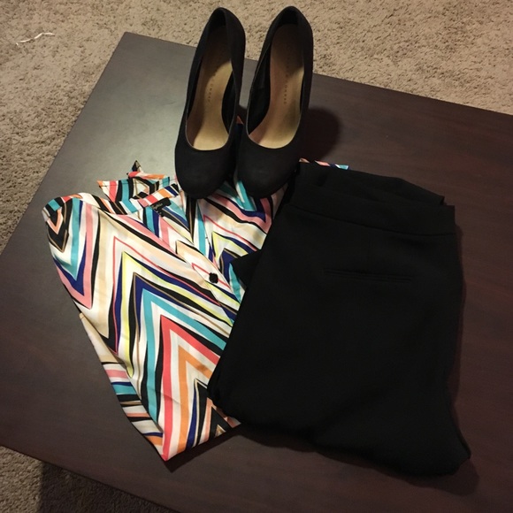 Straight legged dress pants