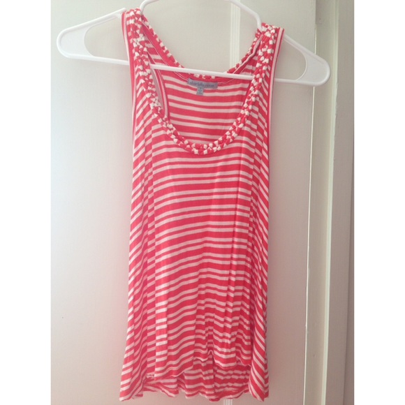Red and white striped tank top