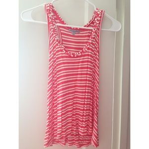 Red and white striped tank top