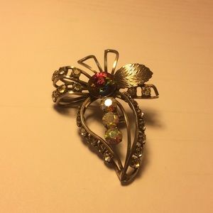 VINTAGE AB RHINESTONE BROOCH