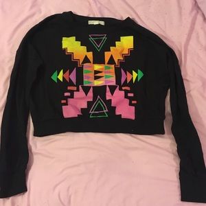 Aztec print crop sweater 💋