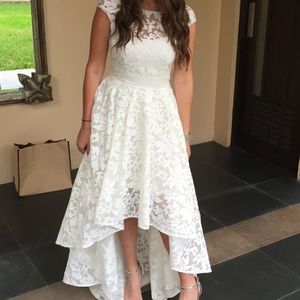 White lace gown