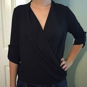 Black criss cross top