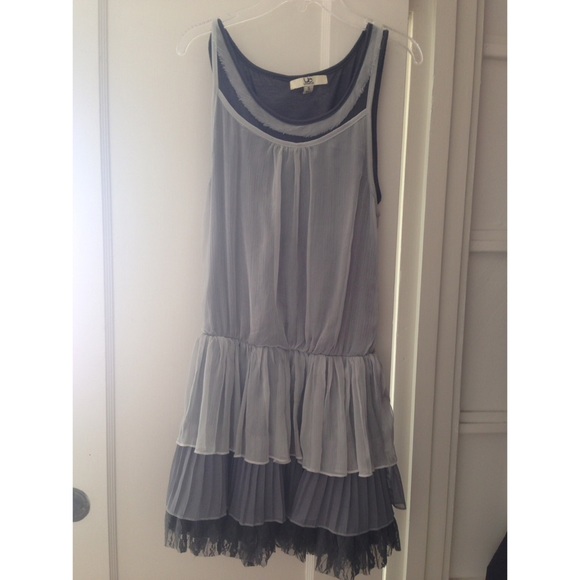 Gray tiered dress