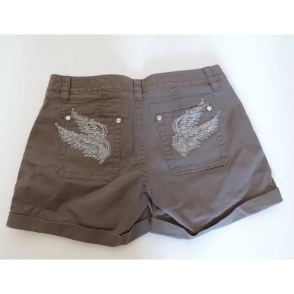 ❌SOLD❌Miss me taupe cargo angel wing studded