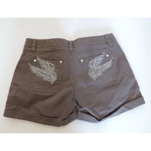 ❌SOLD❌Miss me taupe cargo angel wing studded