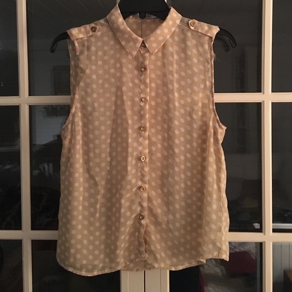Sheer Polka Dot Top - Body Central