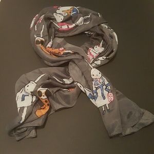 Ms. Rabbit maxi scarf - dark grey