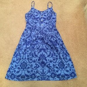 Blue thin strapped sun dress