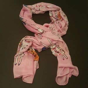 Ms. Rabbit maxi scarf _ pink