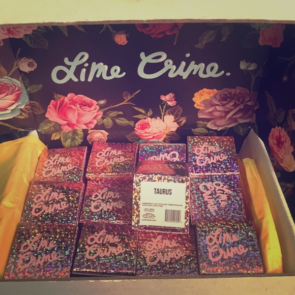 LimeCrime glitter makeup