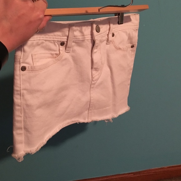 white juniors jean skirt