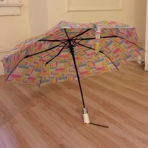 Multi-colored Coach umbrella