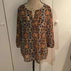 Nine West multi color blouse