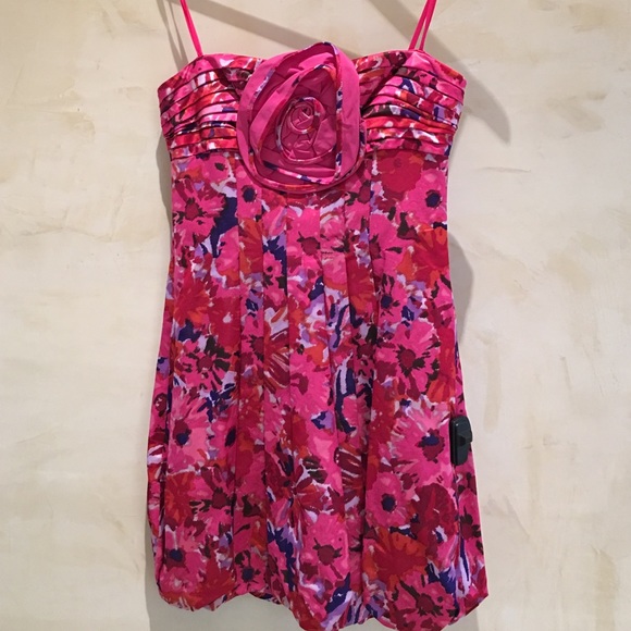 BCBG Strapless Dress with Rose