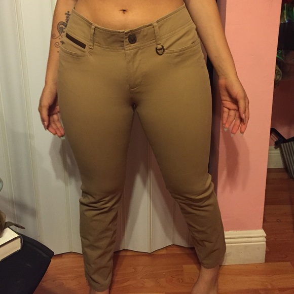 Lauren By Ralph Lauren Khaki Skinny Pant
