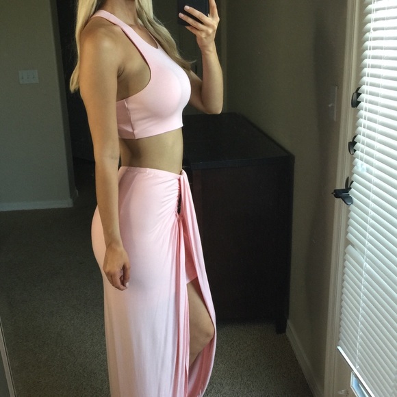 -Maxi Skirt & Crop Top Set- - Picture 3 of 4