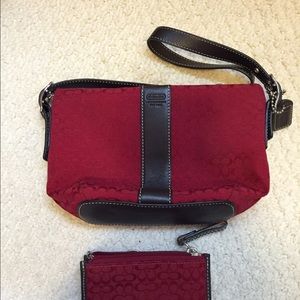 Authentic Coach purse with matching wallet