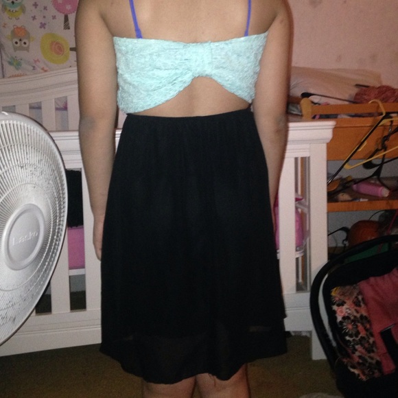 Baby blue & black dress - Picture 2 of 2