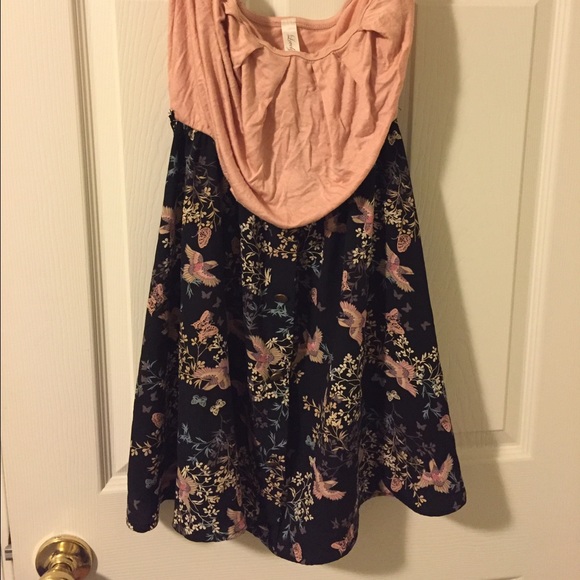 Blush and bird sun dress