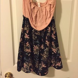 Blush and bird sun dress