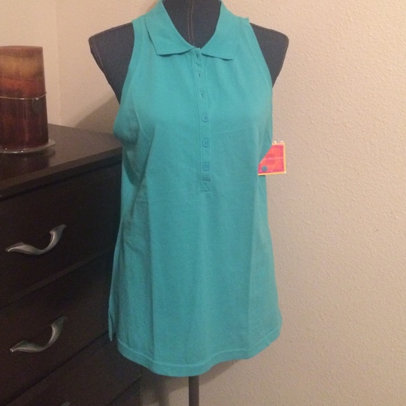 Isaac Mizrahi Racerback polo shirt
