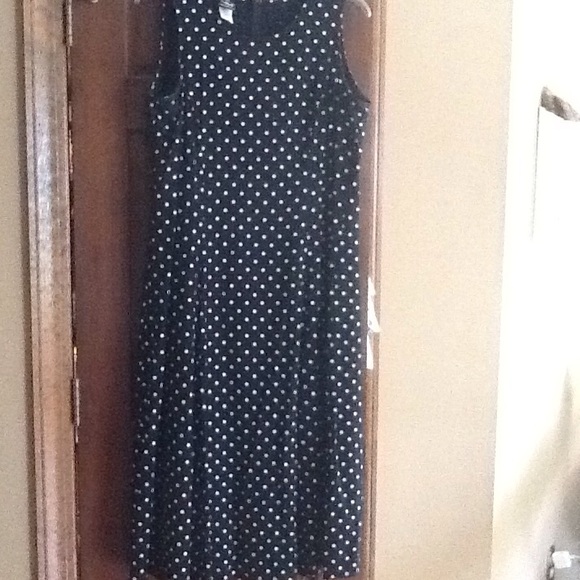 Black/white polka dot dress