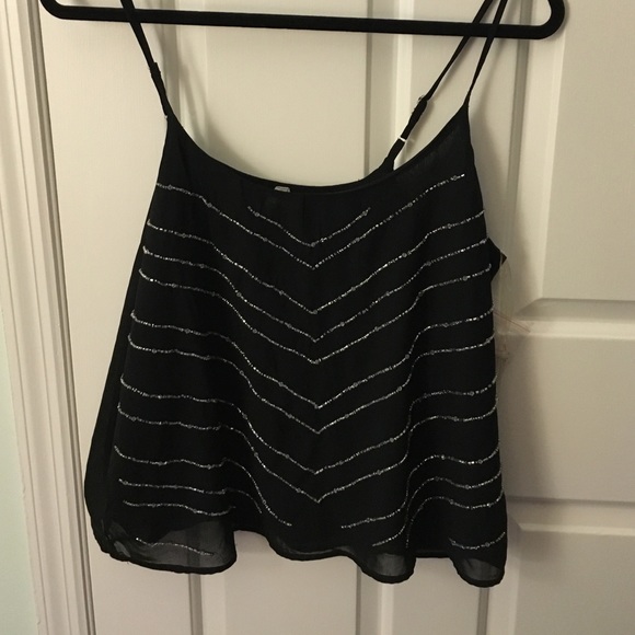 Sequin black Tank Top