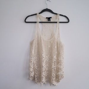 Crotchet lace tank. Great festival top!