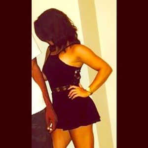 Black and Lace Romper