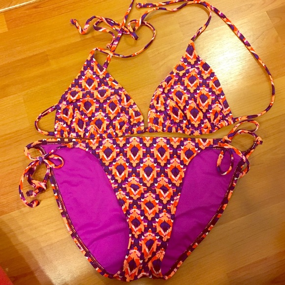 Old Navy Other - 👙OLD NAVY Bikini Large Top Bottom Purple Orange👙