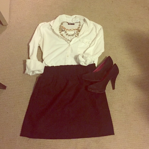 White cotton button down