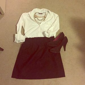 White cotton button down