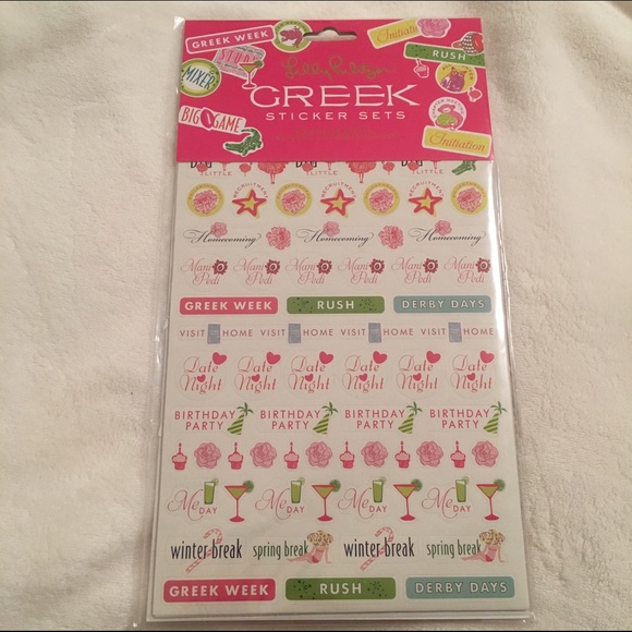 Lilly Pulitzer Greek Sticker Set