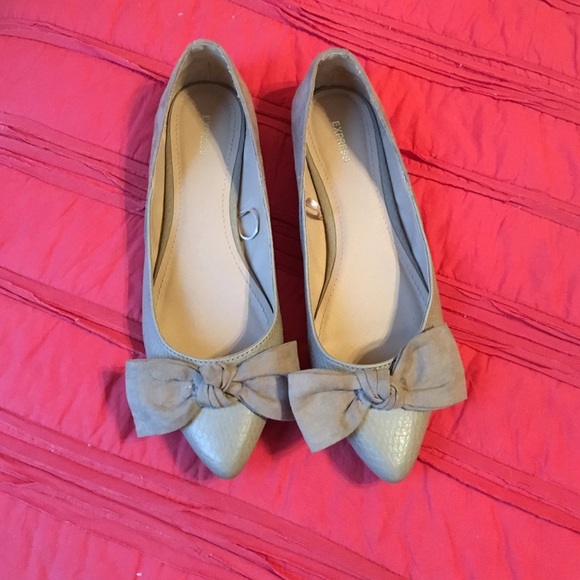 Suede Express Bow Flats
