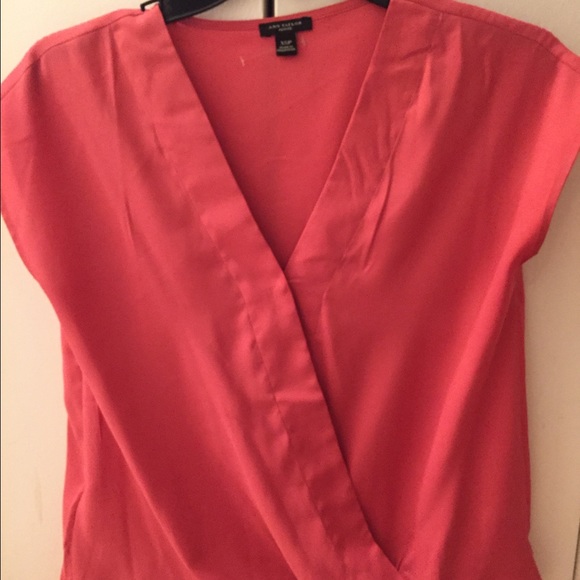 Ann Taylor Silk Wrap Blouse