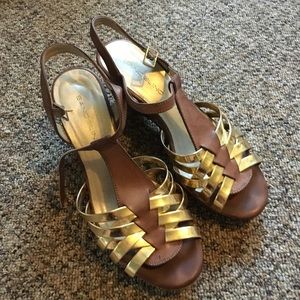 Bandolino wedge sandals.  Worn twice.