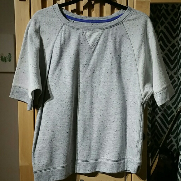 Speckled gray 3/4 sleeve sweatshirt