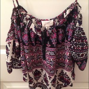 Off the Shoulder Printed Crop Top