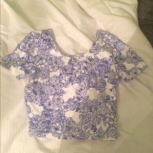 American Apparel floral print crop top