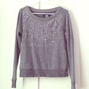 Gray sweater with sparkle
